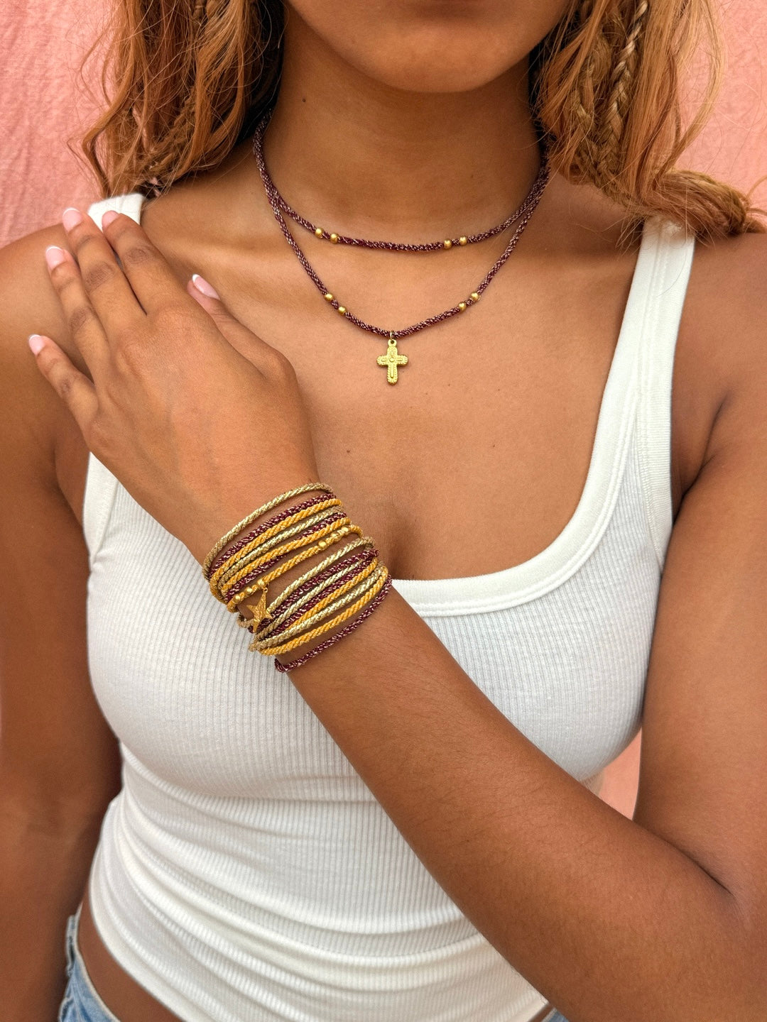 COLLIER ALBA BORDEAUX