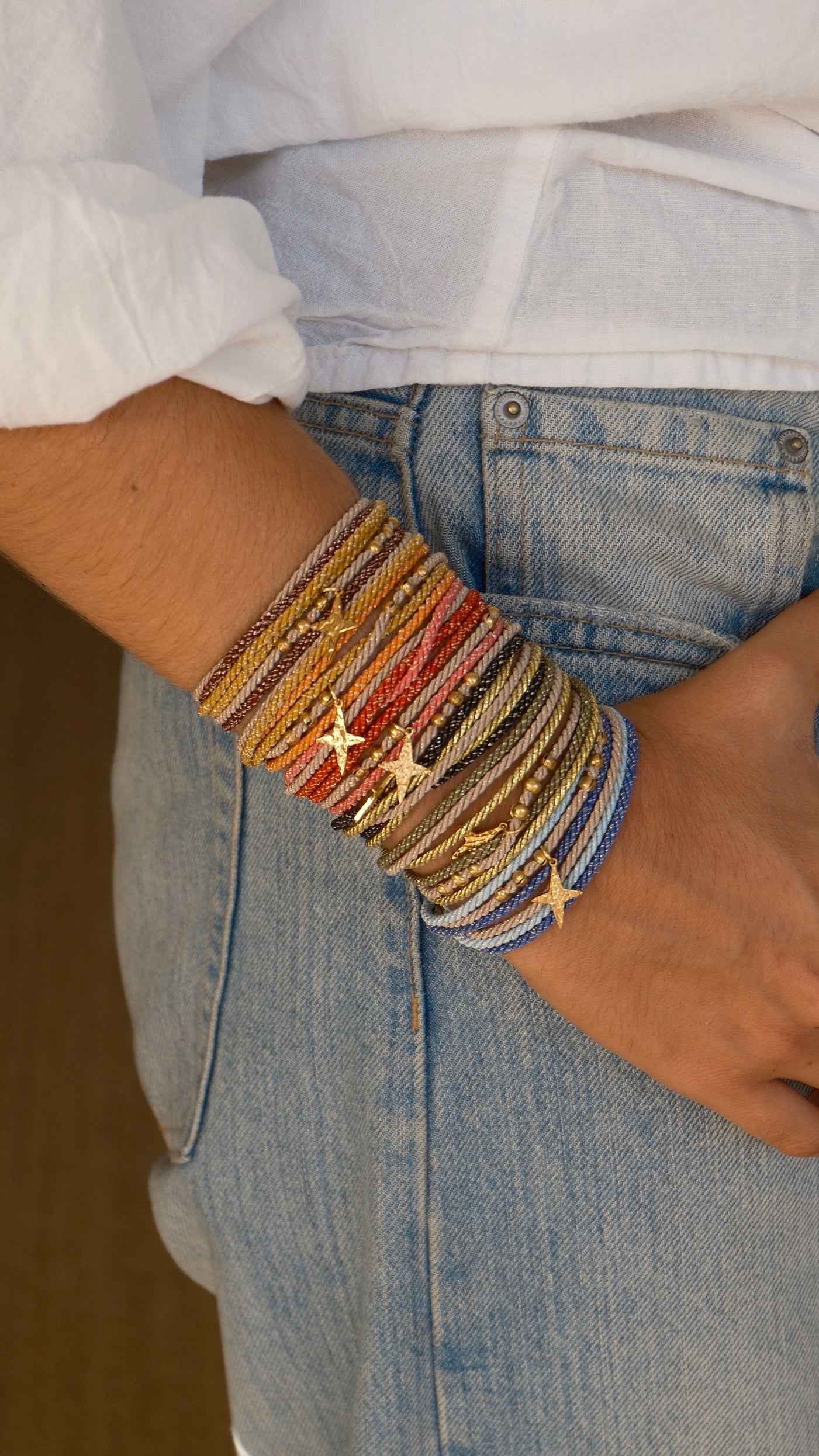 Bracelet Baya – Bijou en acier inoxydable losange – Fait main à Marseille
