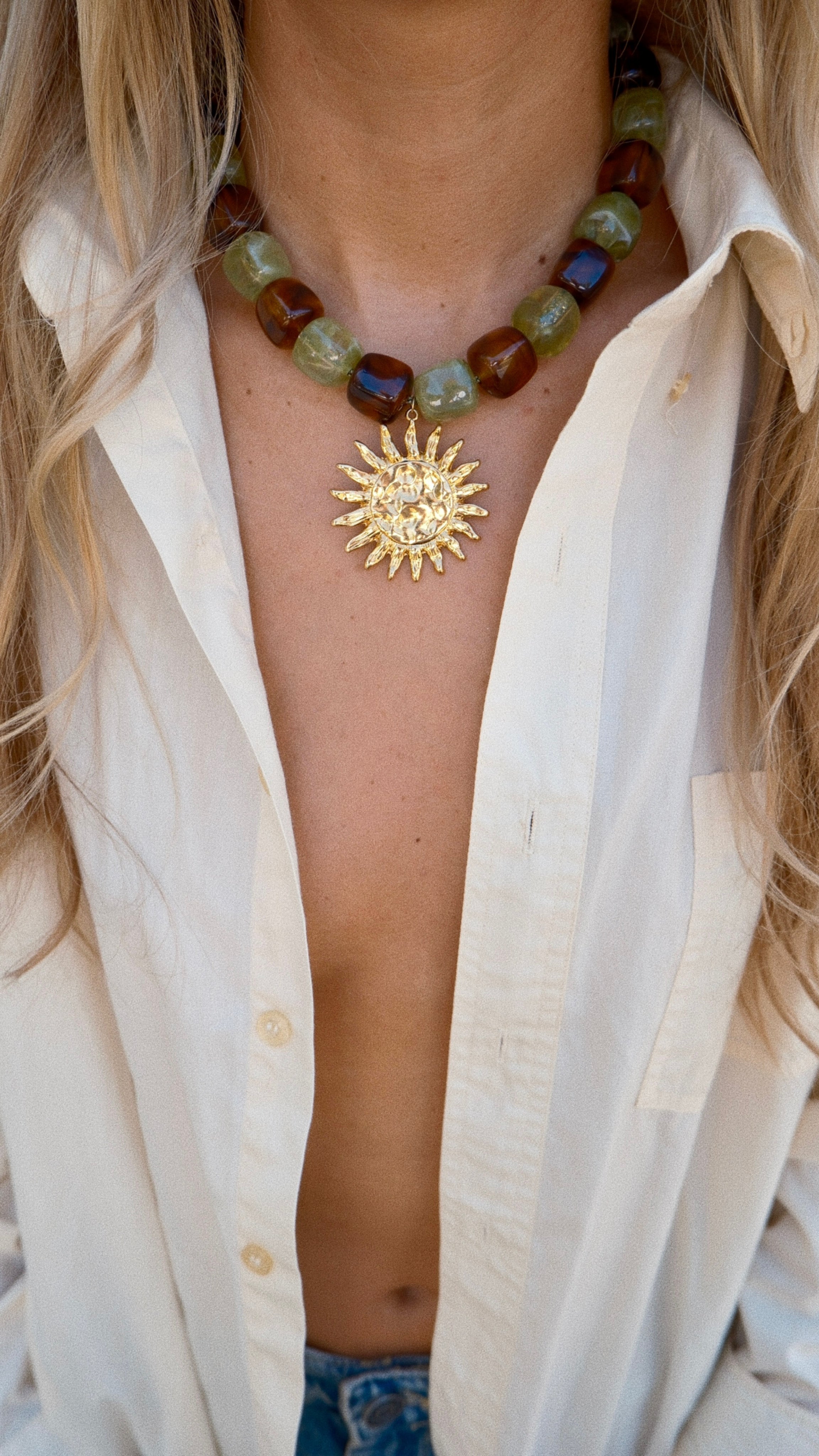 COLLIER SAUNDERS - Kaki & Marron