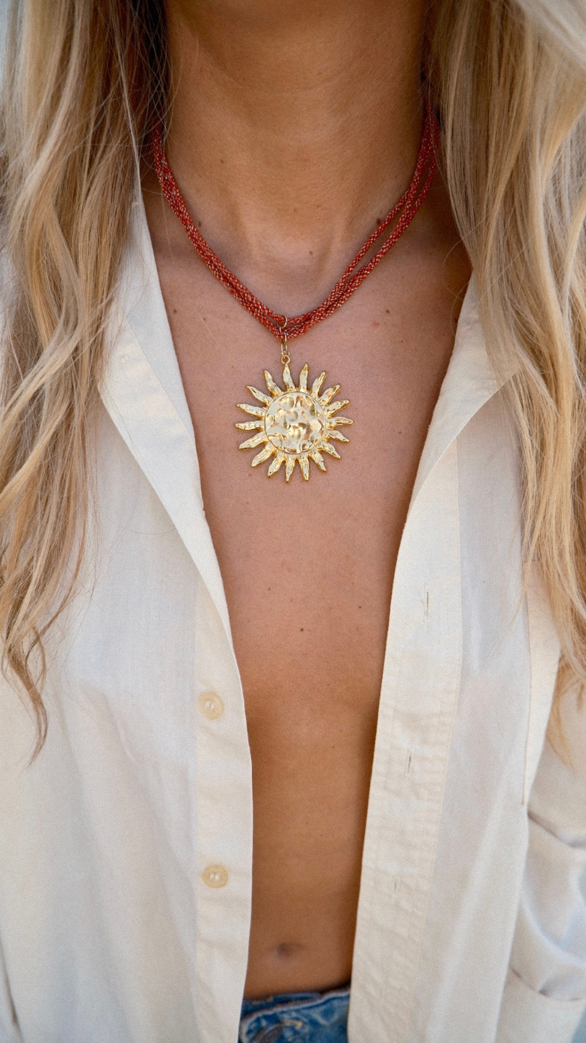 Collier CLIFTON - Rouge
