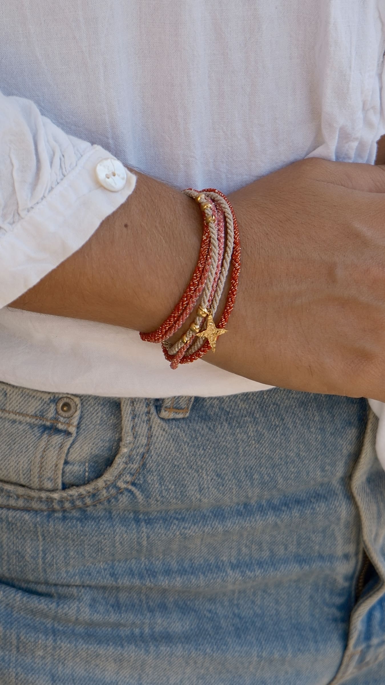 Bracelet Baya – Bijou en acier inoxydable losange – Fait main à Marseille