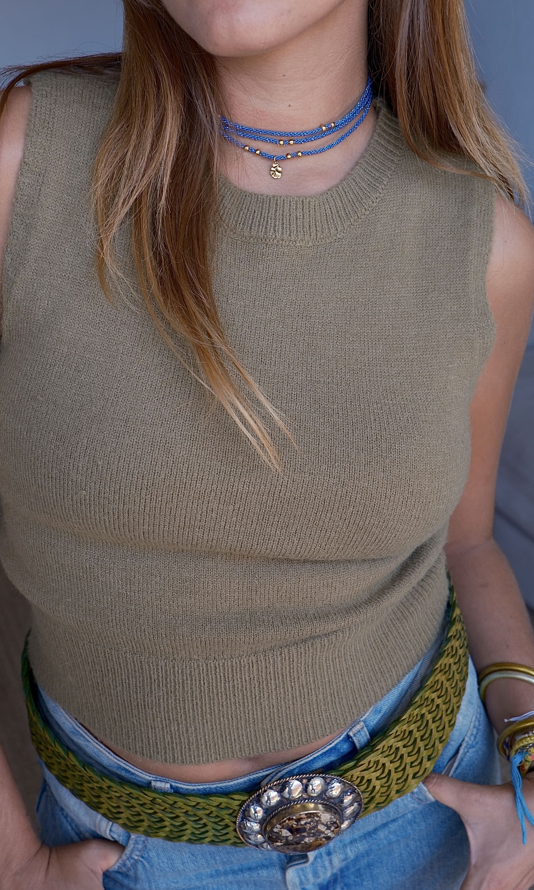 Collier ABBY – Bijou 2-en-1 en acier inoxydable – Fait main à Marseille