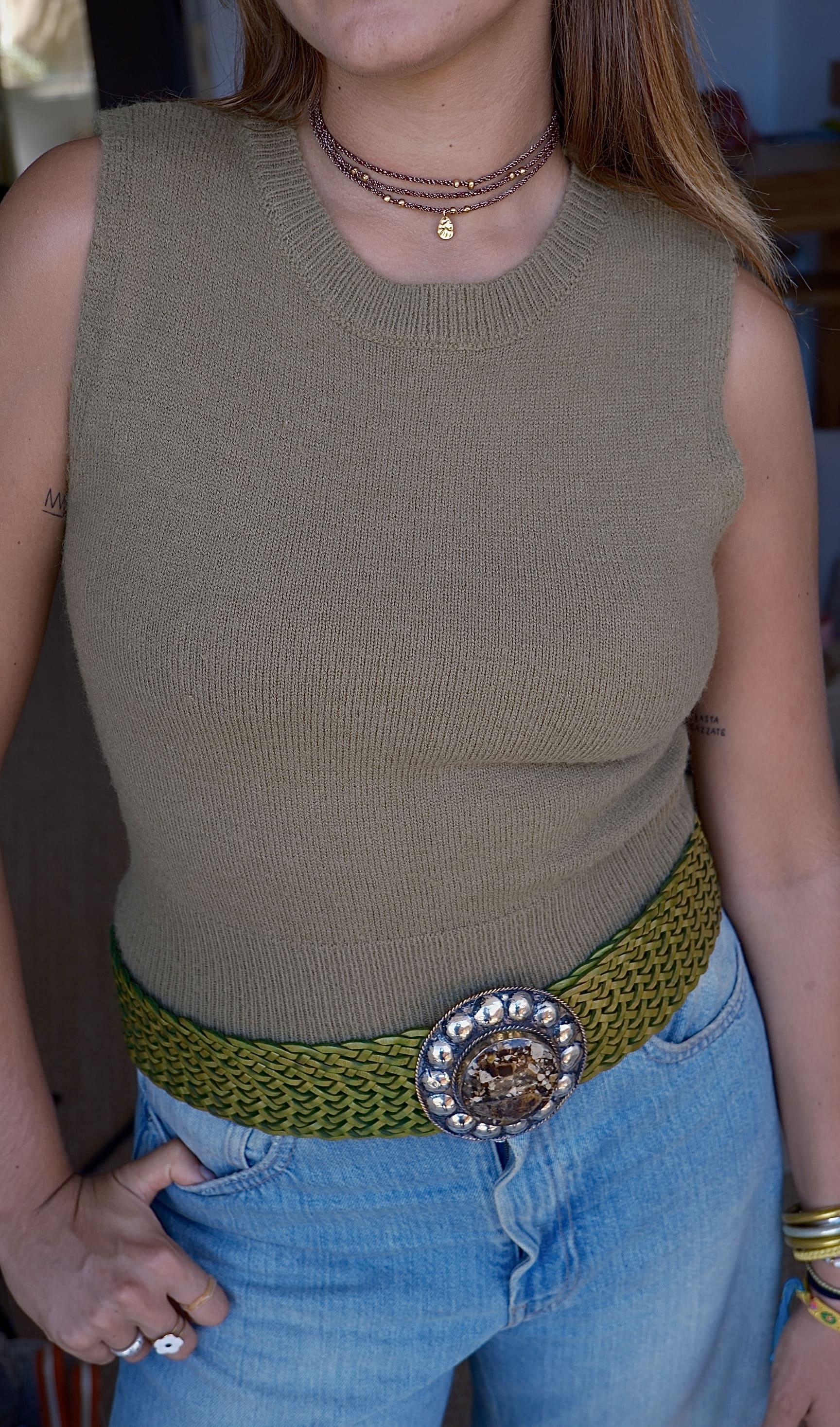 Collier ABBY – Bijou 2-en-1 en acier inoxydable – Fait main à Marseille
